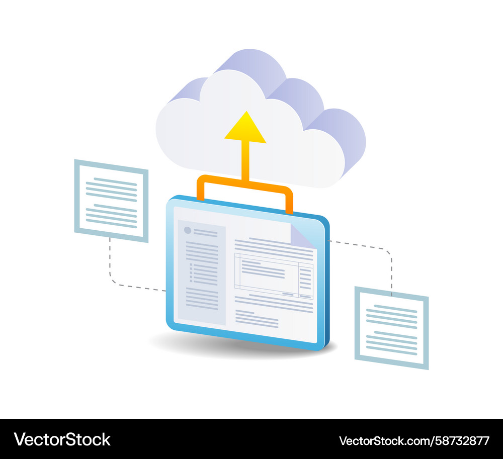 Cloud Server Data & Technology Vector Image