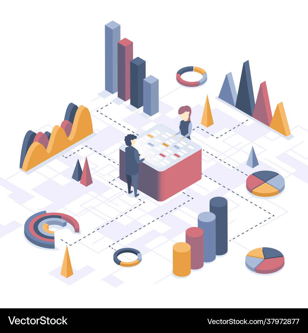Concept data analysis Concept data analysis Vector Image