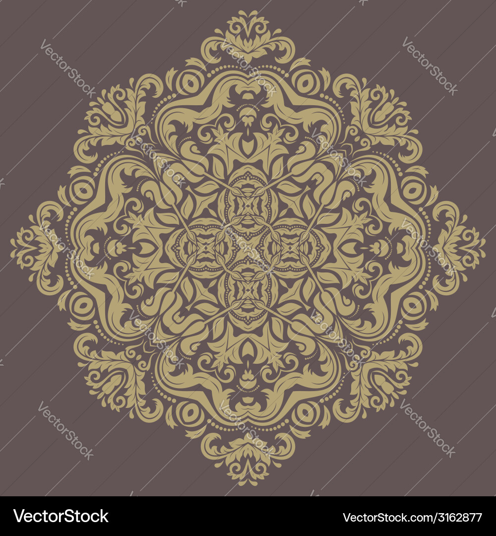 Damask pattern orient background vector image