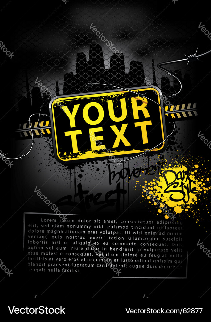 Dark Street Warning vector image
