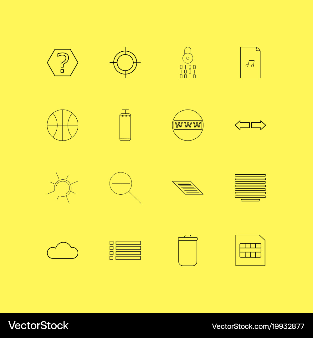 Essential linear icon set simple outline icons vector image