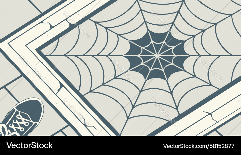 Geometric Spiderweb Pattern Vector Image
