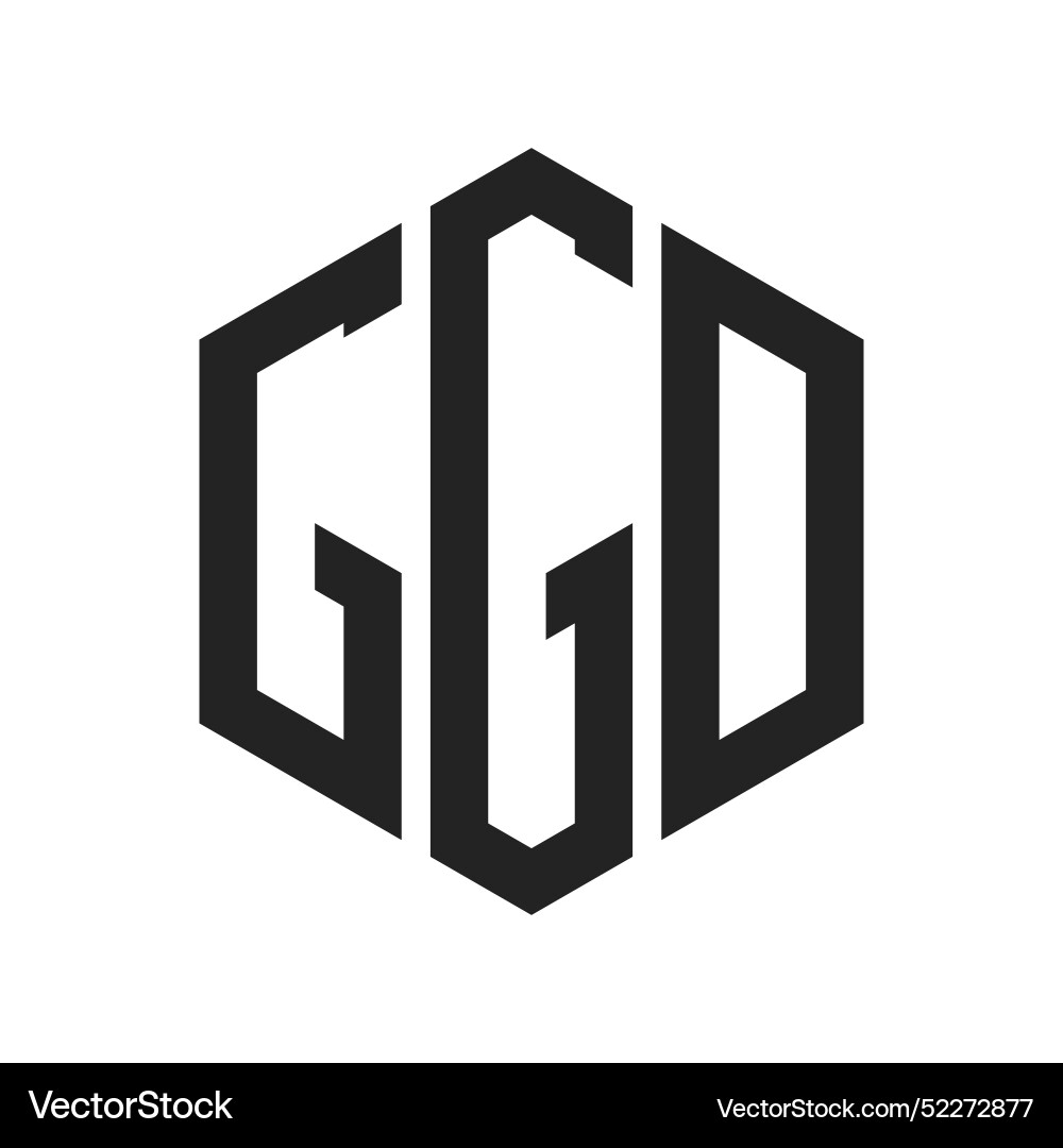 Ggd logo design initial letter monogram – Royalty-Free Vector