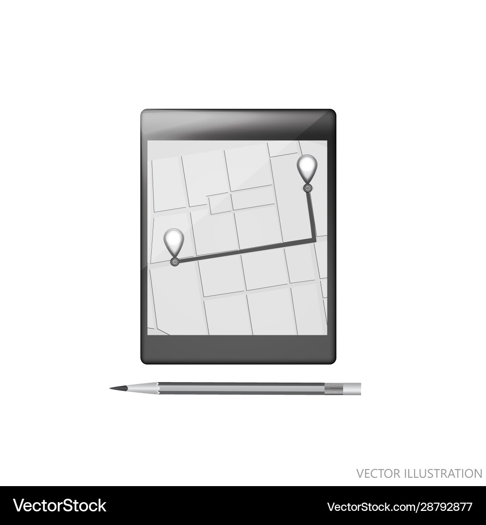 Map gps navigation phone application Map gps navigation phone application vector image