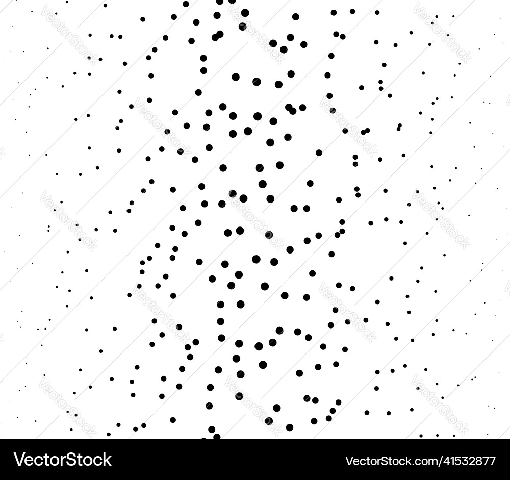 Random circles dots halftone pattern pointillist Vector Image