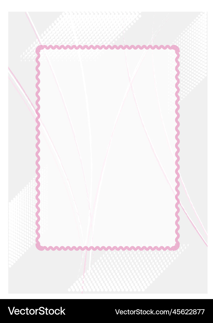 Rectangular white transparent frame with wavy Rectangular white transparent frame with wavy Vector Image
