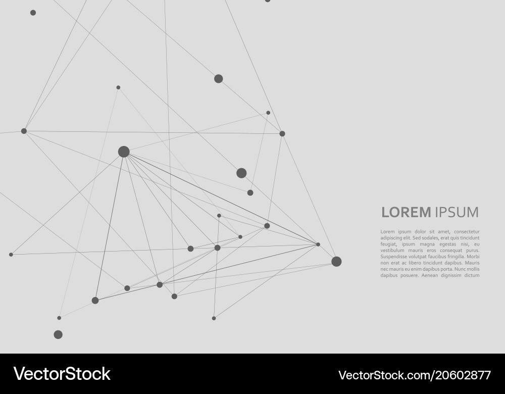 Science network pattern connecting lines and dots vector image
