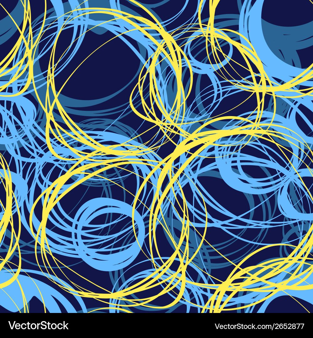 Seamless pattern with abstract circle doodle Vector Image