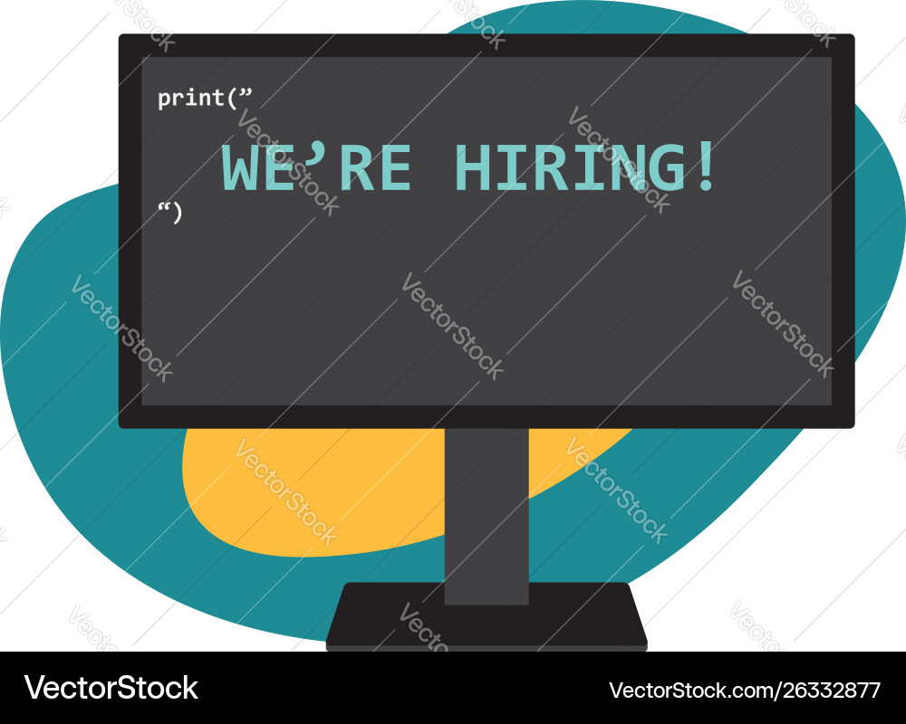 Software developer job posting Vector Image