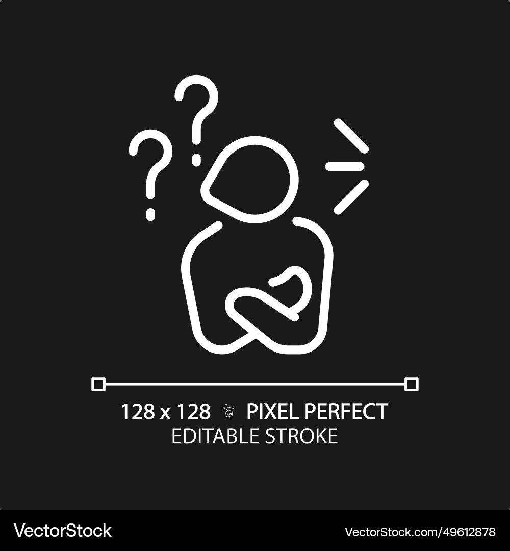 2d thin linear simple white ignoring icon Vector Image