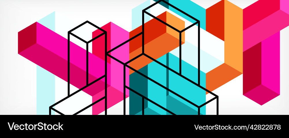 Abstract background 3d cubes cubic elements Abstract background 3d cubes cubic elements vector image