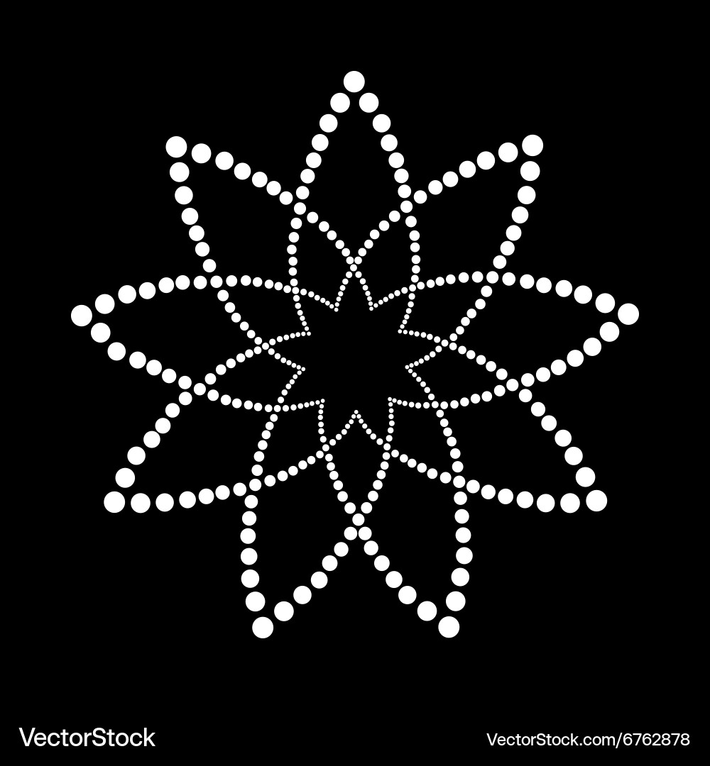 Abstract dotted shape design element vector image