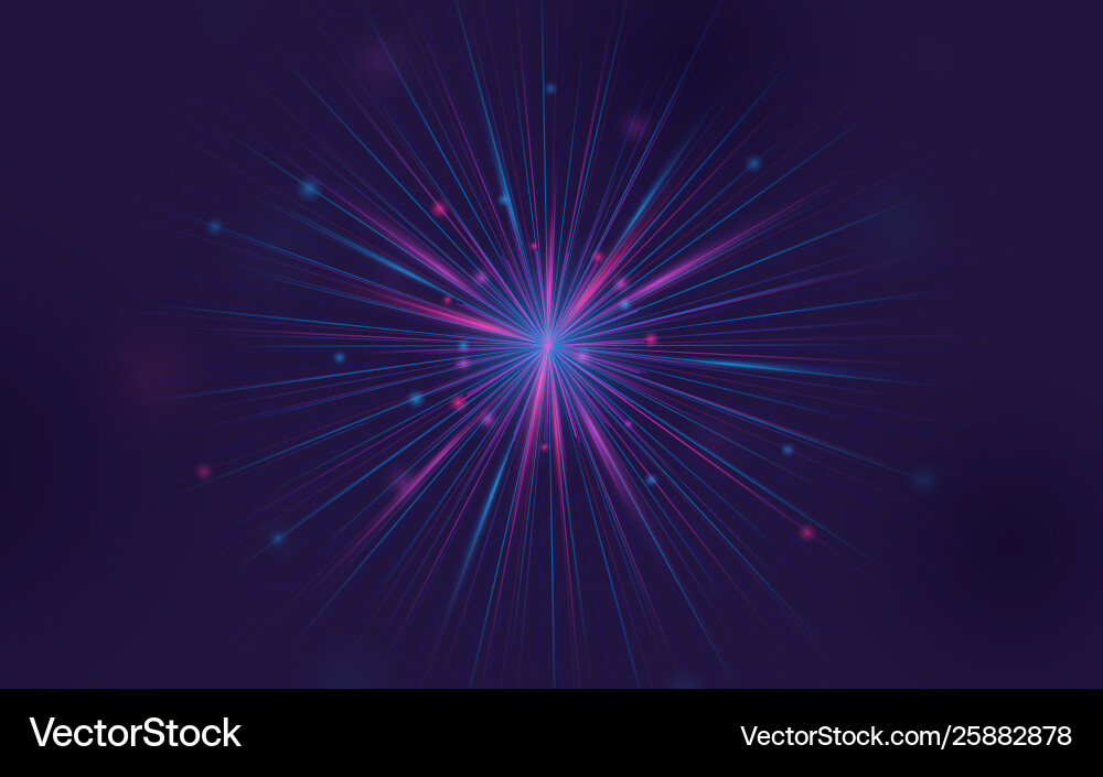 Abstract fractal element big data connection vector image
