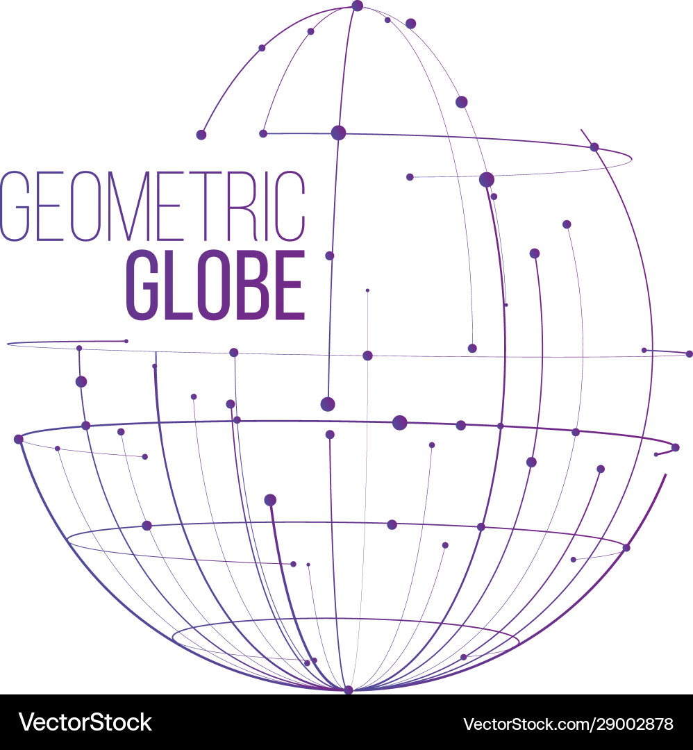 Abstract line and dots globe design isolated Abstract line and dots globe design isolated vector image