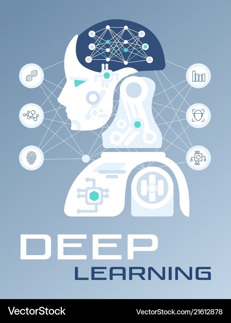 Artificial Intelligence & Deep Learning vector image