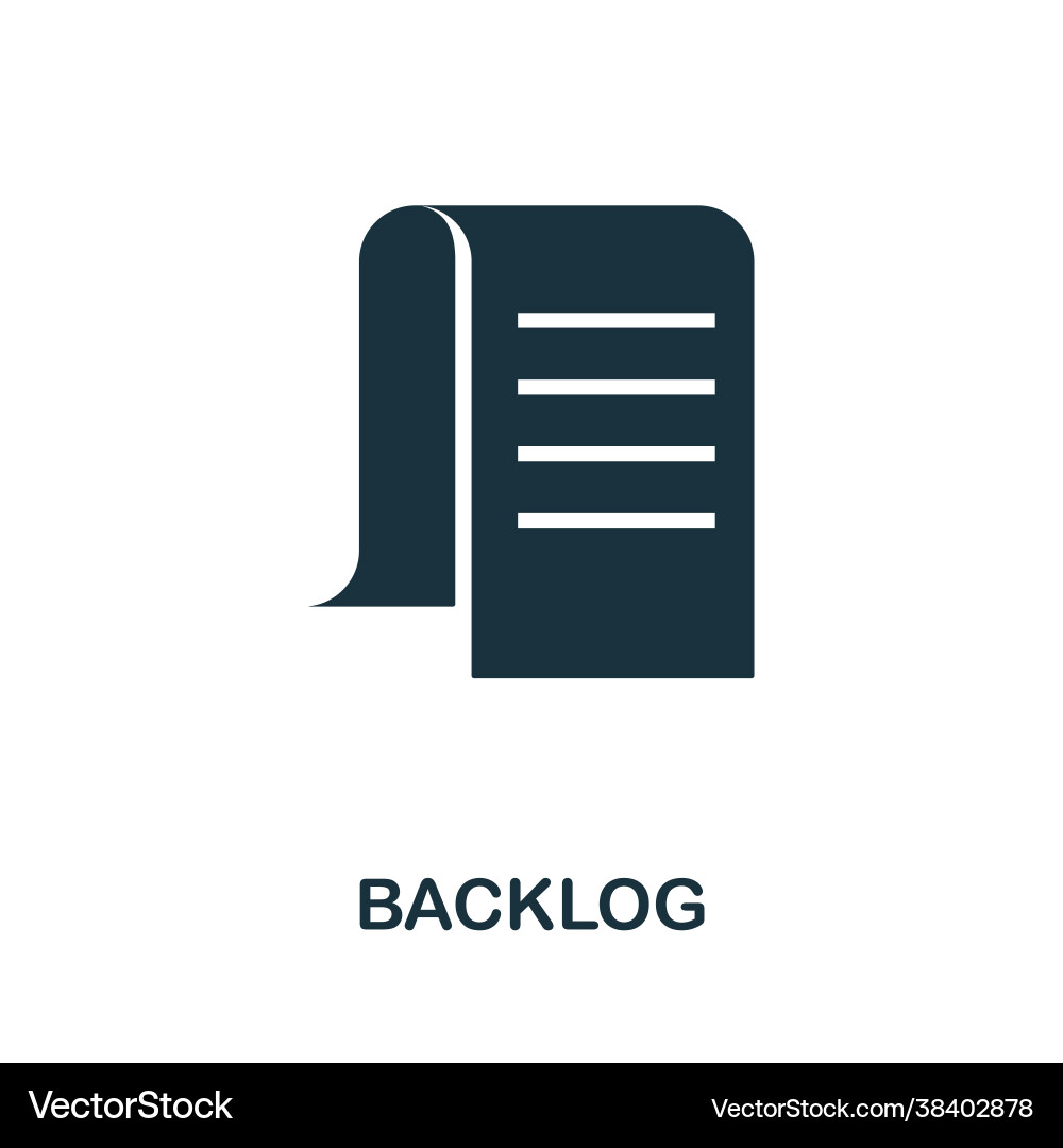 Backlog icon simple creative element filled Vector Image