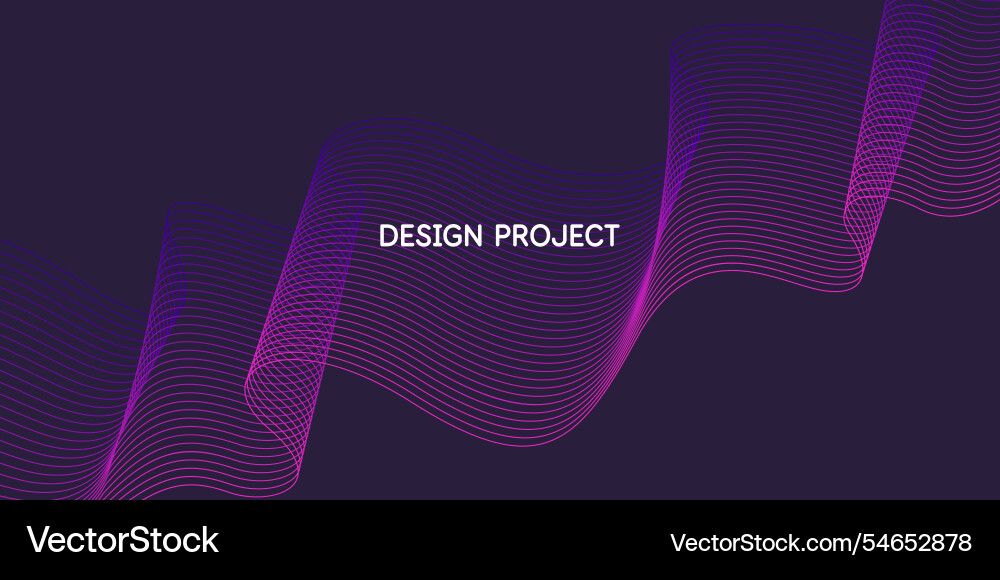 Beautiful background with flowing lines abstract vector image