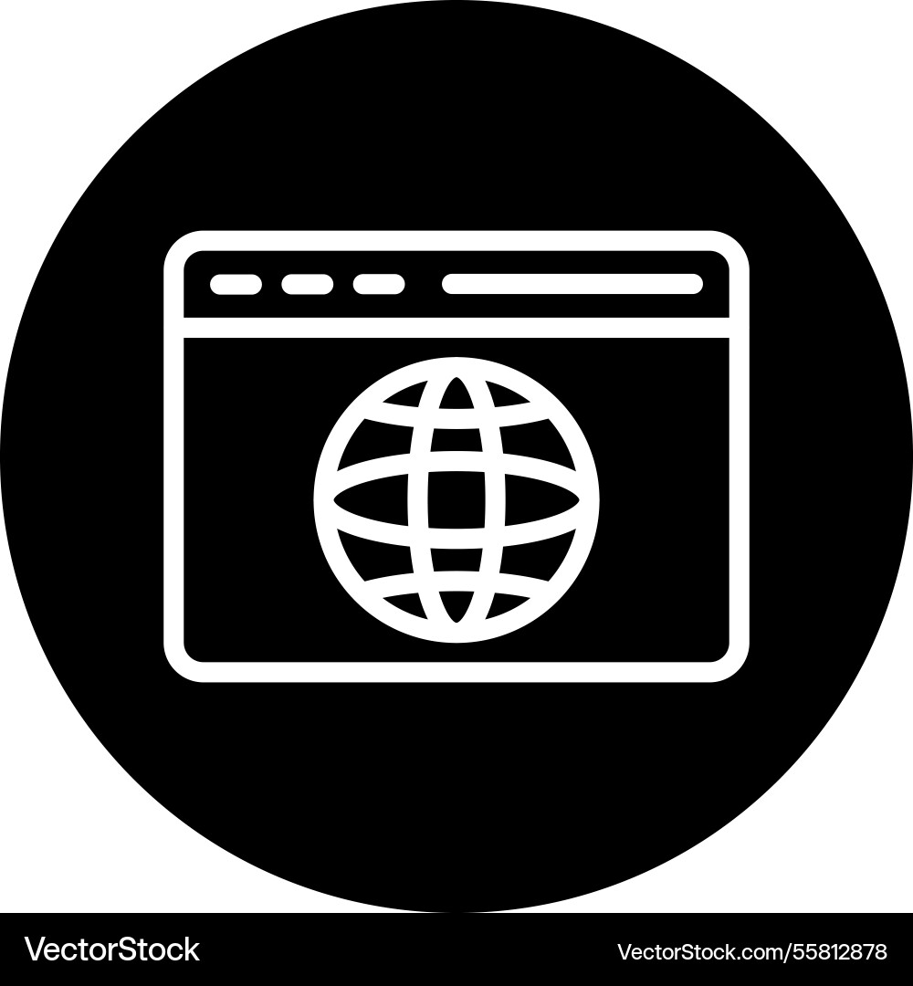 Browser icon design vector image