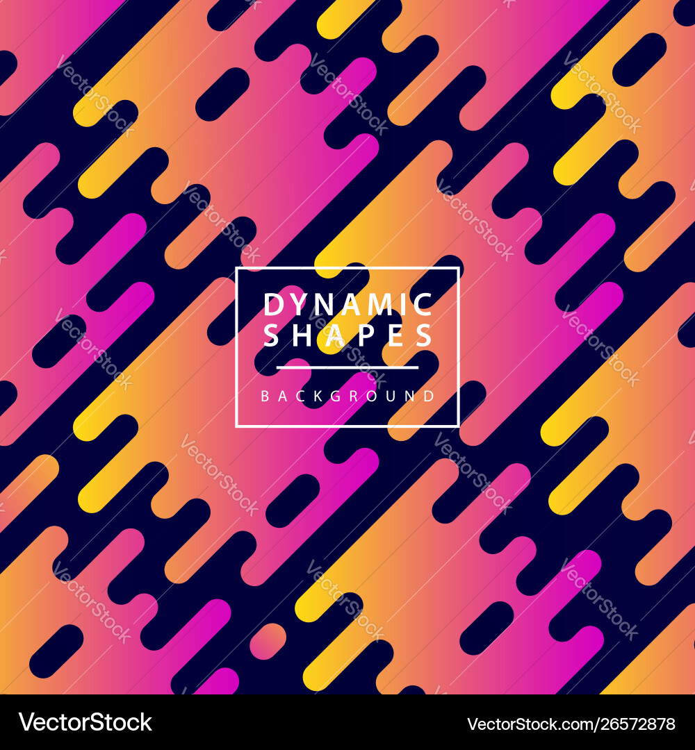 Dynamic Rounded Shapes Abstract Background vector image