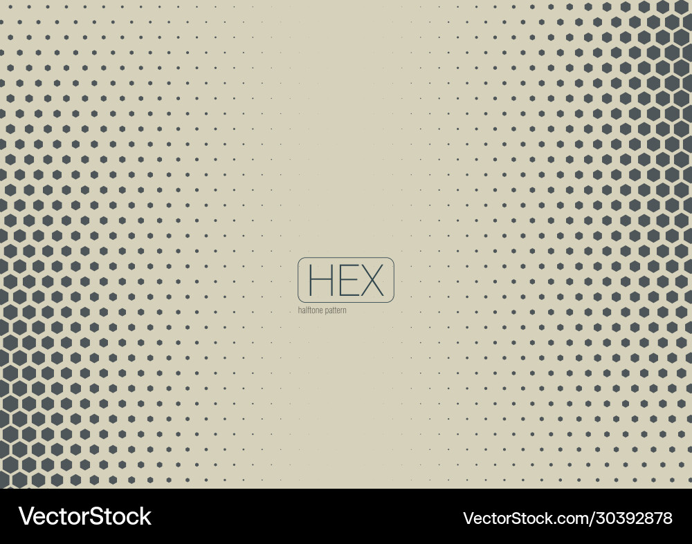 Geometric Halftone Hexagon Pattern vector image