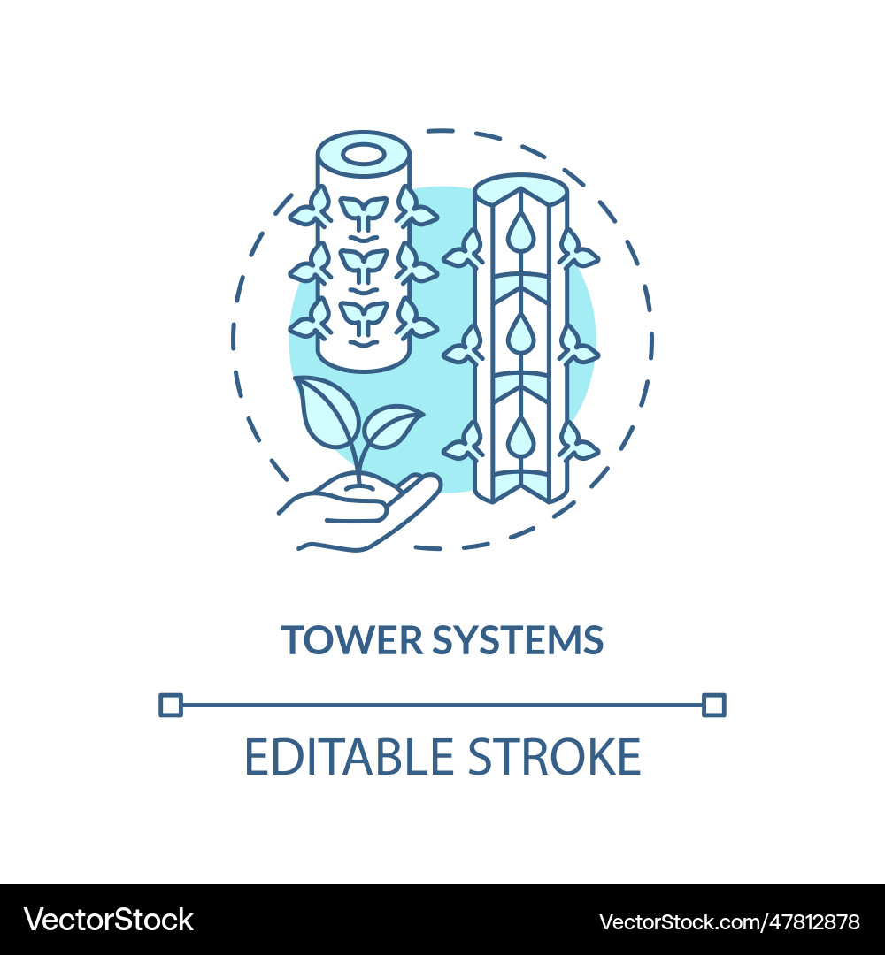 Linear customizable tower systems icon concept Linear customizable tower systems icon concept Vector Image