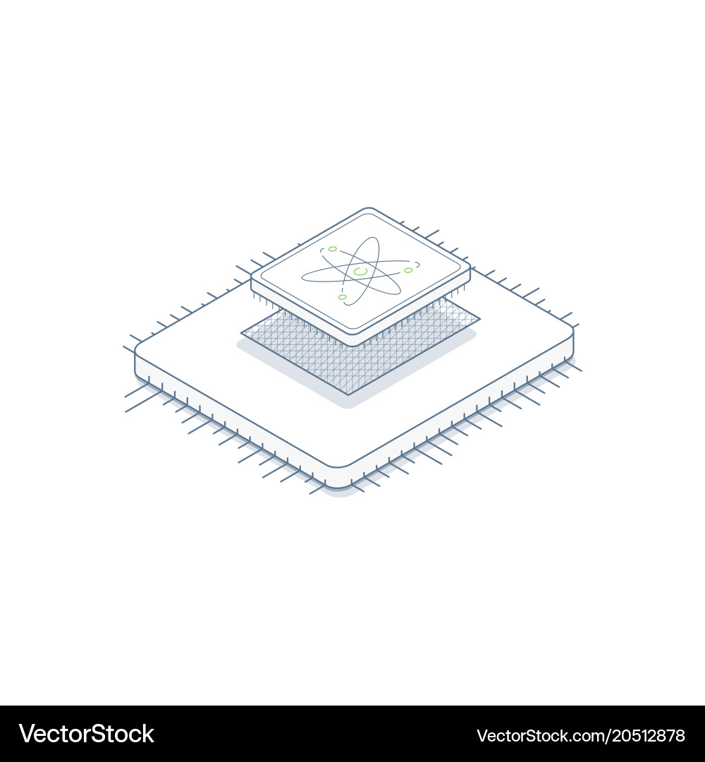 Modern Processor Microchip vector image