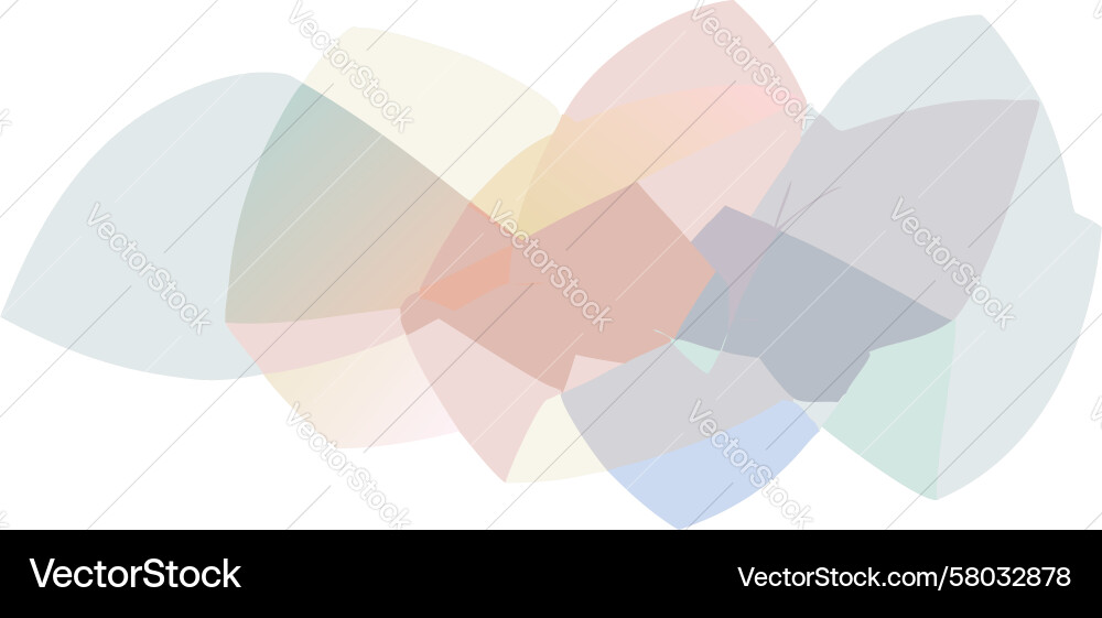 Overlapping ovals soft color palette Vector Image