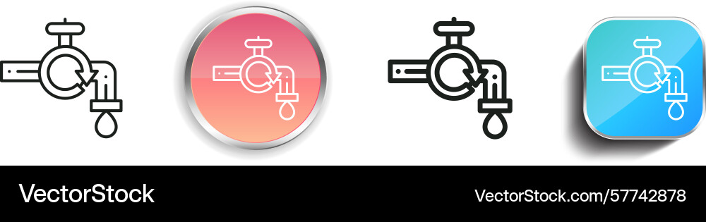 Renewable icon thin linear regular and button Renewable icon thin linear regular and button vector image