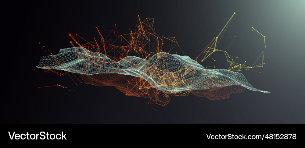Science Data Network Background vector image