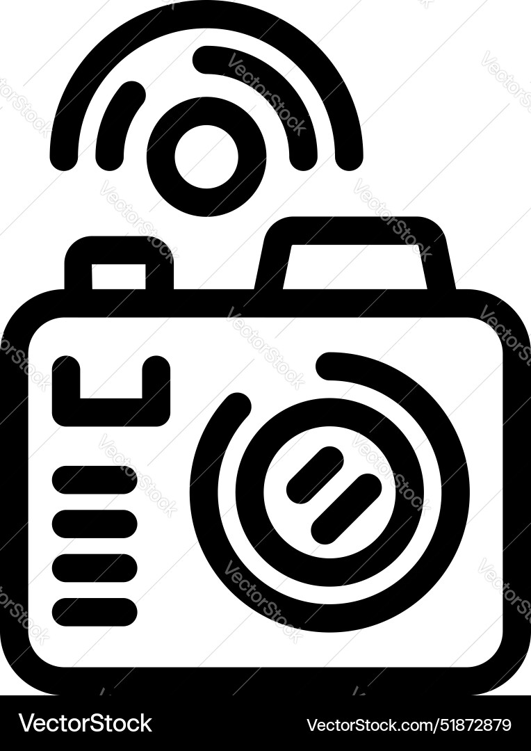 Digital camera is connecting to wireless network Digital camera is connecting to wireless network vector image