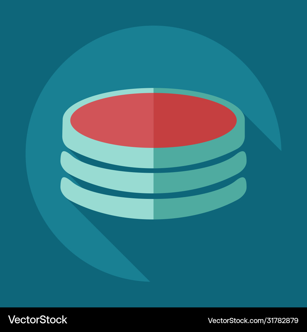 Flat concept set modern design with shadow vector image