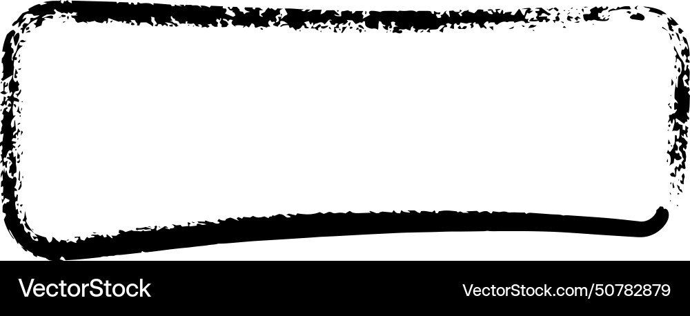 Frame curved rectangle elongated texture element Frame curved rectangle elongated texture element vector image