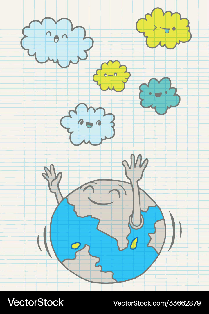 Handgezeichnete Doodle-Welt und Cloud-Line-Tools Handgezeichnete Doodle-Welt und Cloud-Line-Tools vektorbild