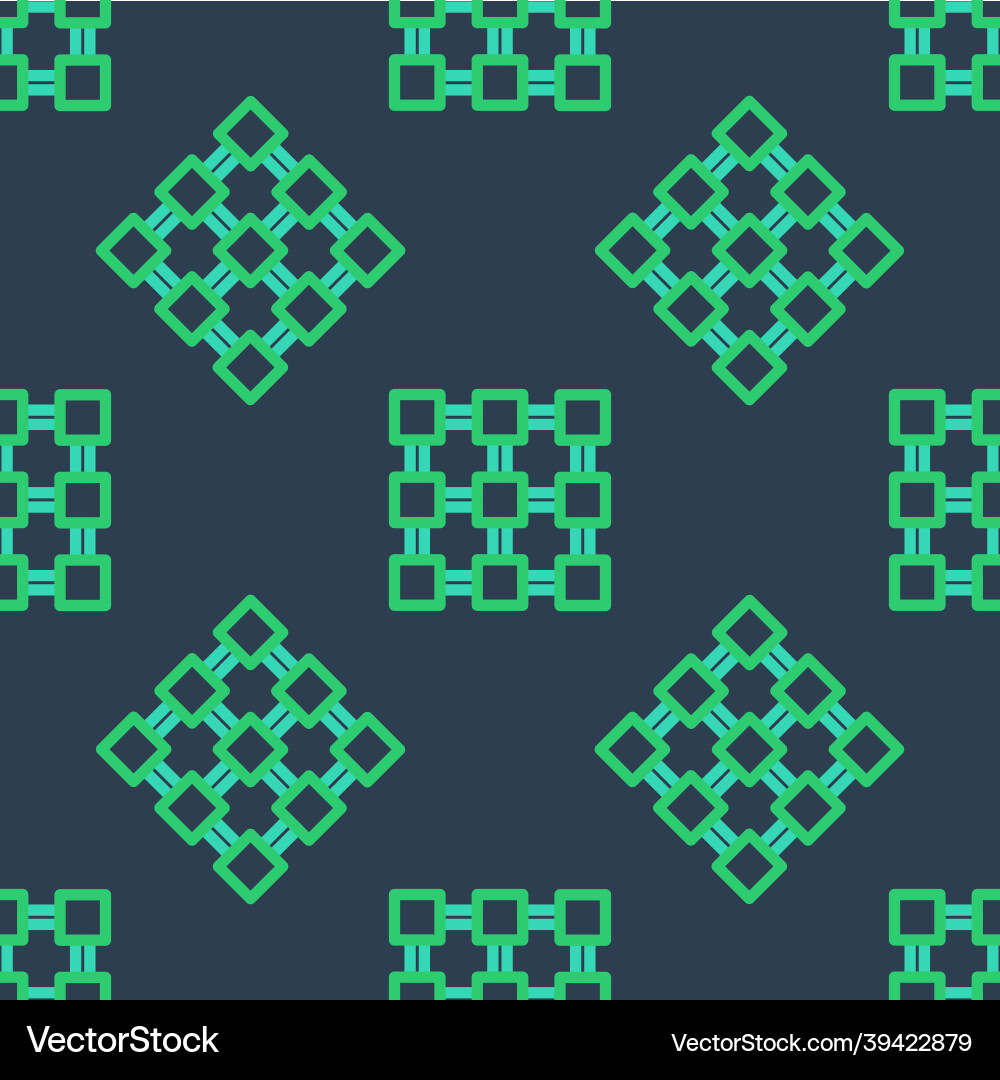 Line blockchain technology icon isolated seamless Vector Image