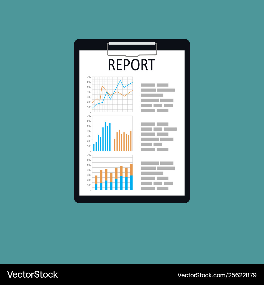 Man with analyzes report paper document Man with analyzes report paper document vector image