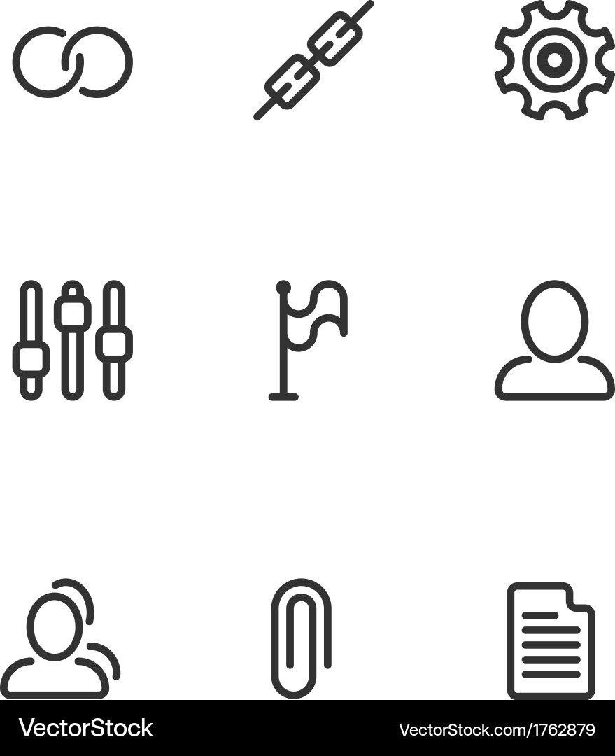 Mobile App Icon Set Royalty Free Vector Image - VectorStock
