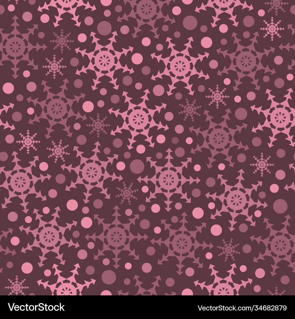 Seamless pattern with snowflakes image vector image