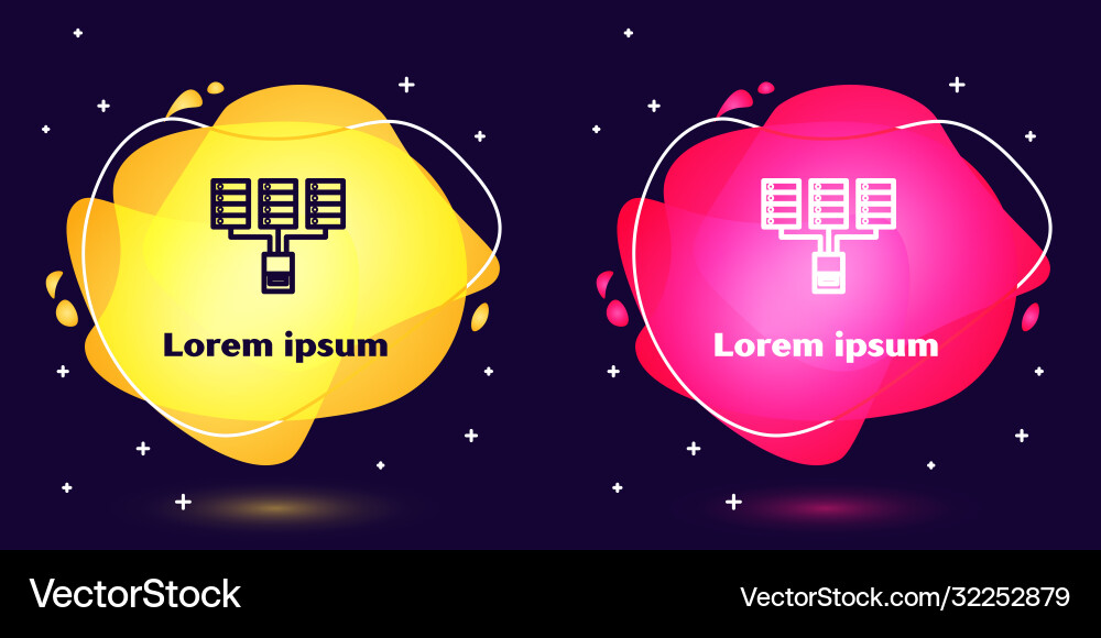 Set line server data web hosting icon isolated Set line server data web hosting icon isolated Vector Image