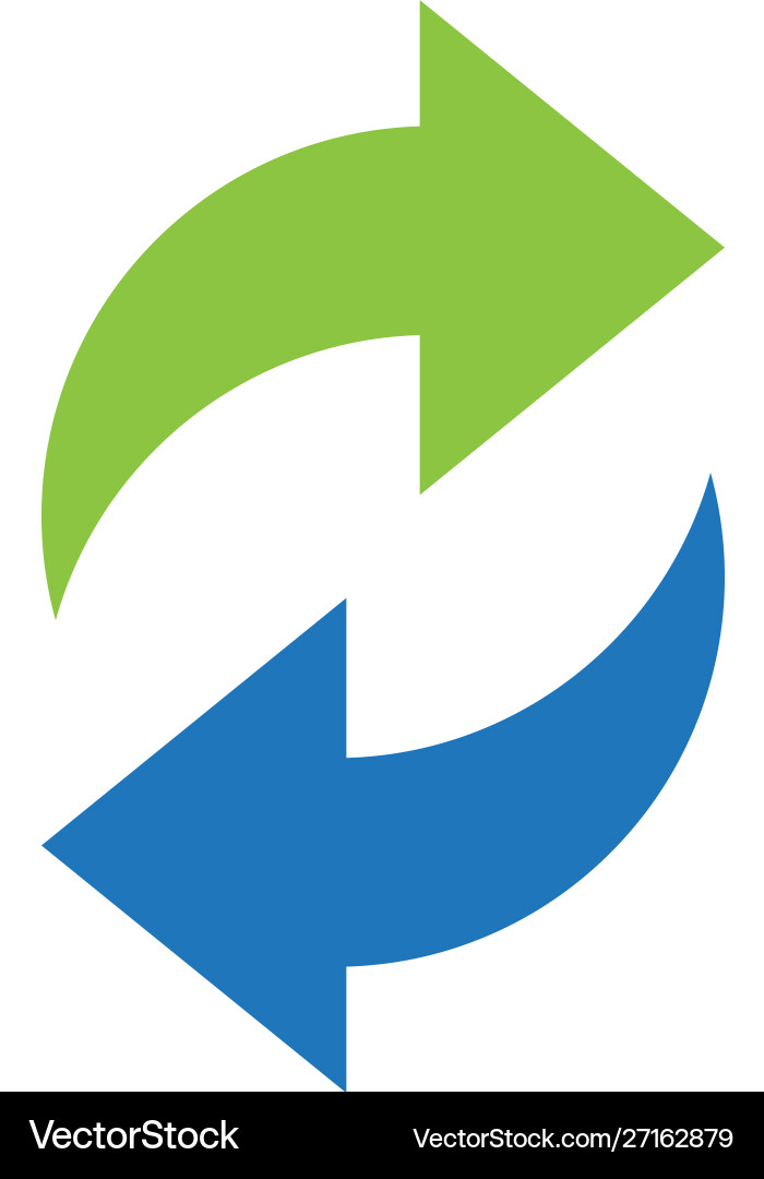 Symbol bidirectional arrows data transfer vector image