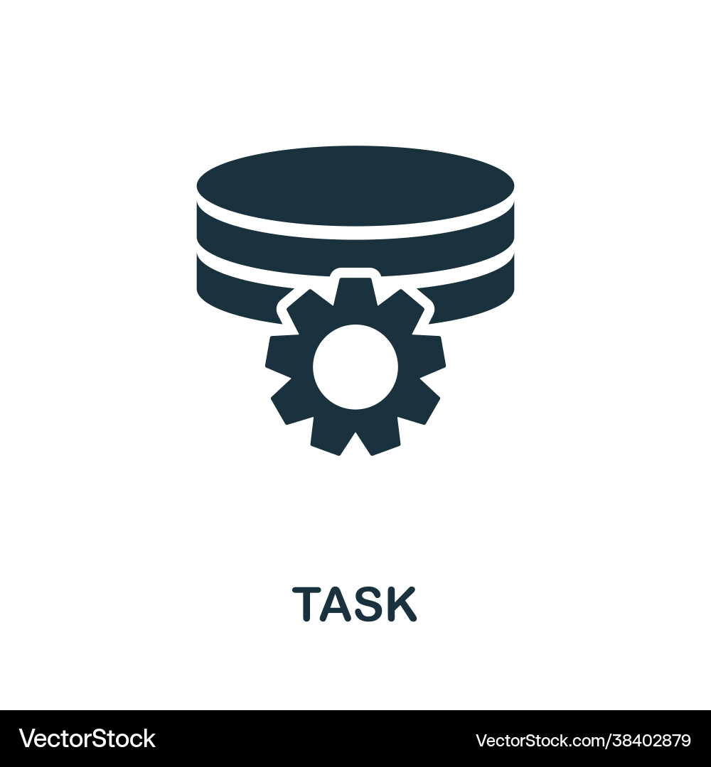 Task icon simple creative element filled Vector Image