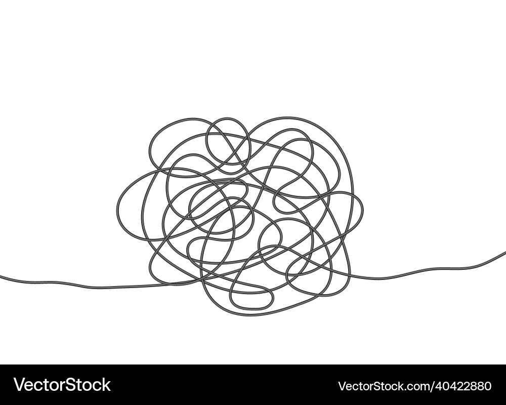 Abstract tangled texture random chaotic lines Vector Image