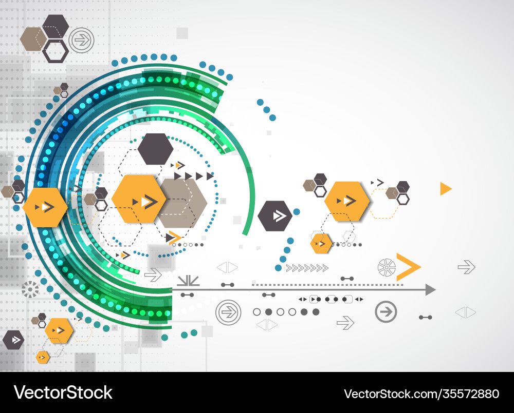 Abstract technological background with various Abstract technological background with various vector image