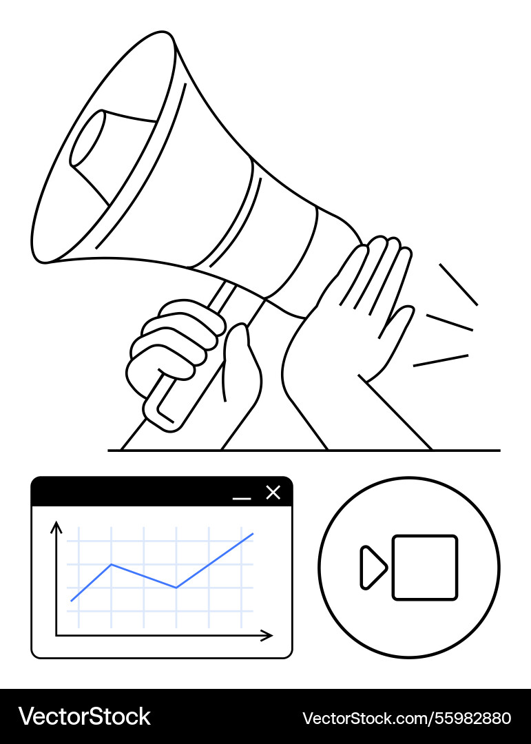 Amplifying communication with data analytics Amplifying communication with data analytics vector image