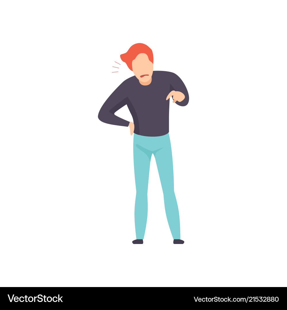 Angry Man - Frustrated Expression Vektorbild