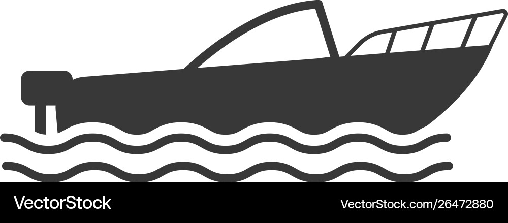Boat icon flat style cartoon Boat icon flat style cartoon vector image