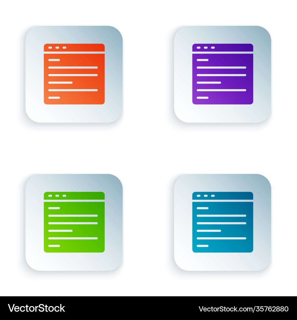 Color computer api interface icon isolated Color computer api interface icon isolated Vector Image