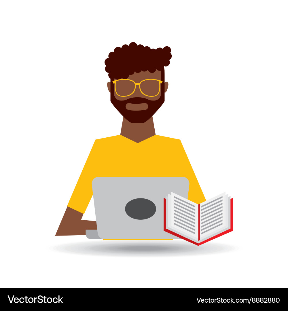 Computer user design vector image
