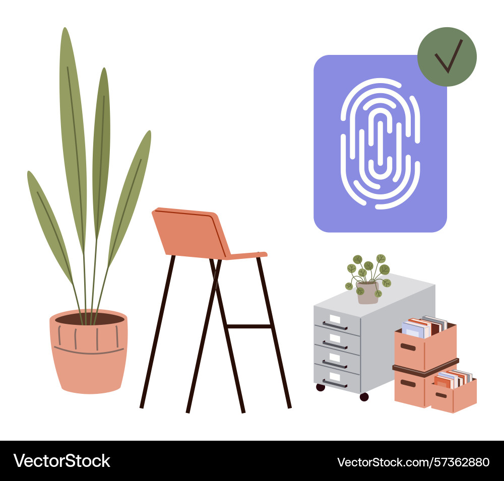 Digital fingerprint authentication concept Digital fingerprint authentication concept vector image
