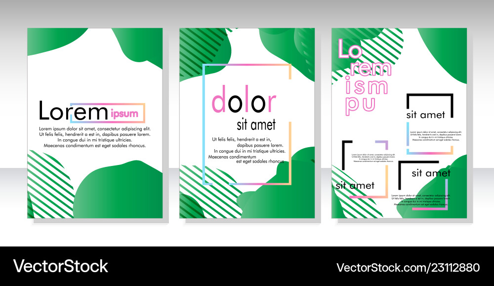 Dynamic style banner design set with fluid Dynamic style banner design set with fluid vector image