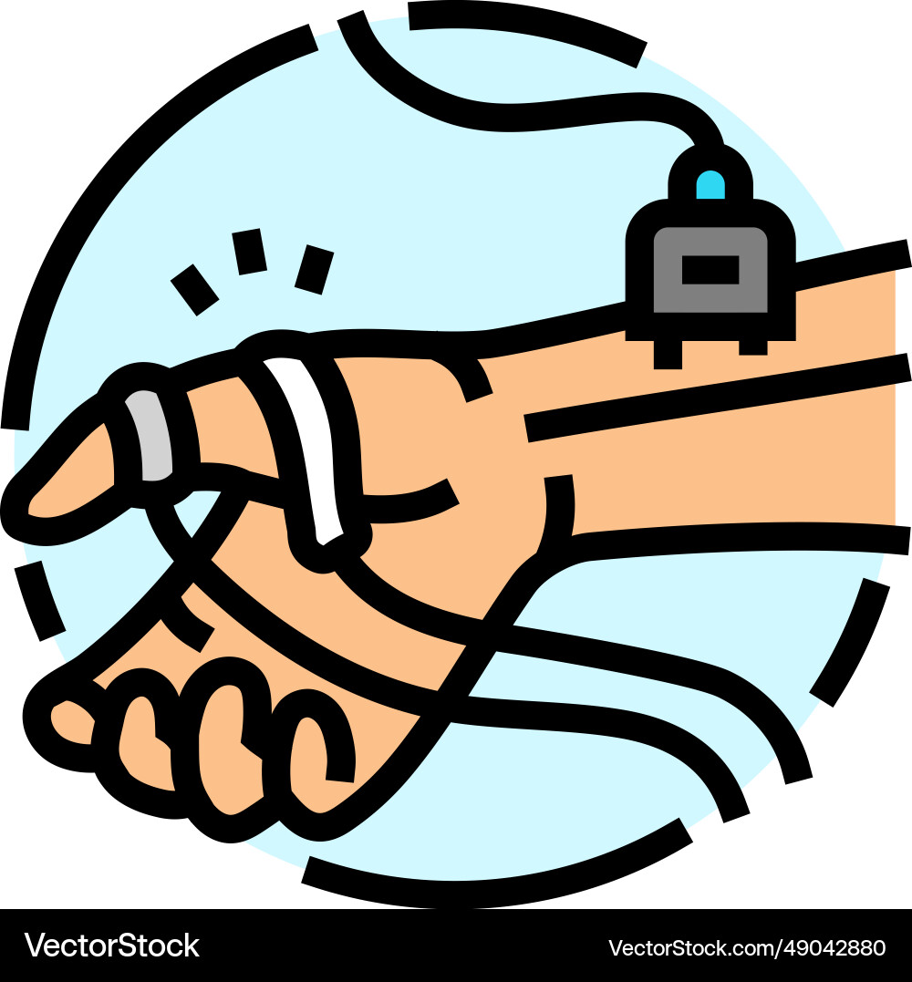 Emg procedure neurologist color icon Royalty Free Vector